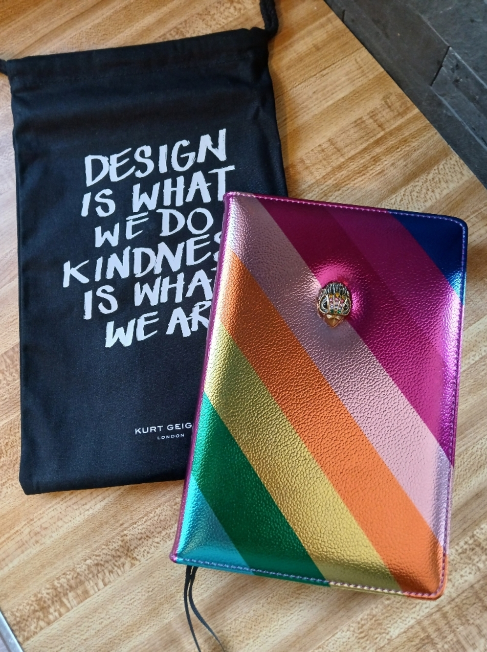 KUrt Geiget NWT Rainbow Journal & Dustbag